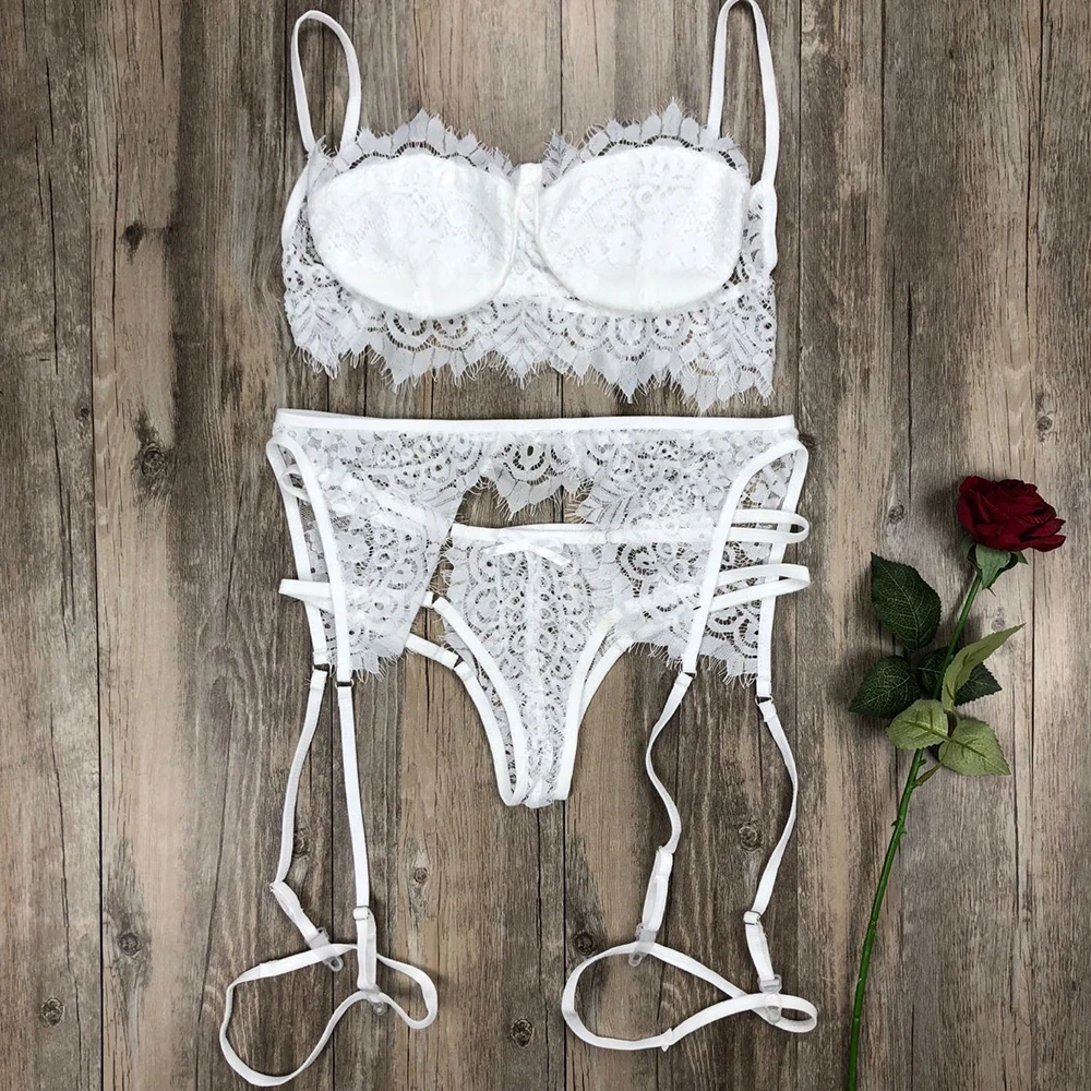 Женское сексуальное нижнее белье кружева Babydoll прозрачный беспроводной