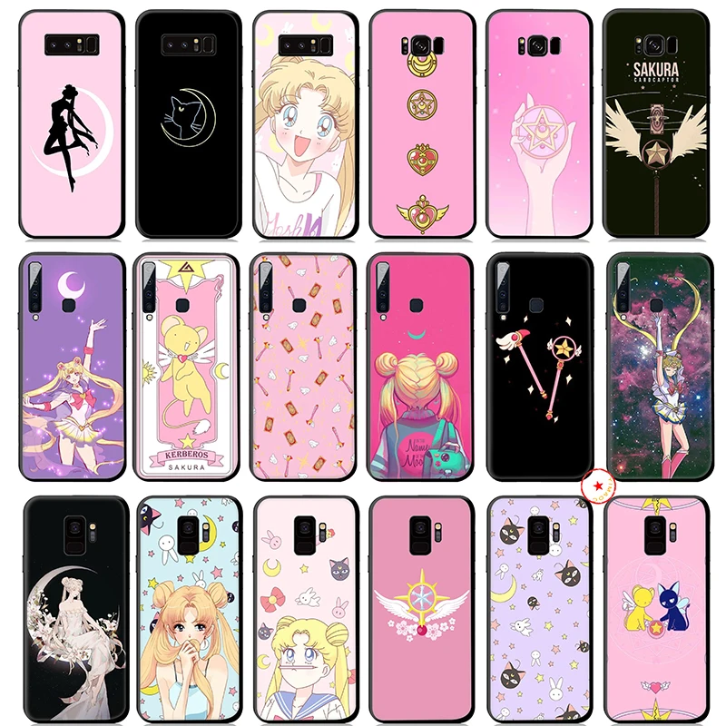 Сейлор Мун Аниме Мягкий силиконовый чехол для телефона samsung Galaxy A9 A8 A7 A6 плюс 2018 A5 A3