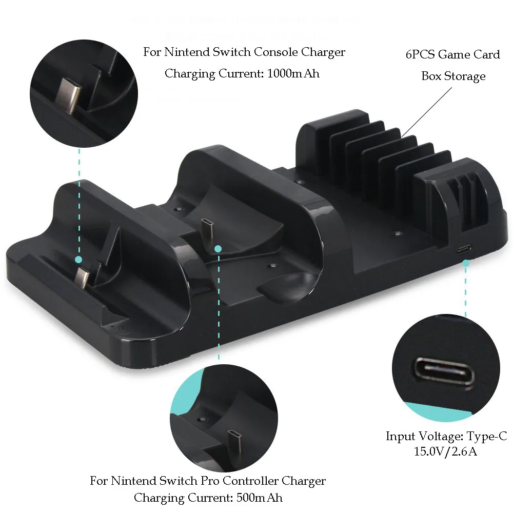 Многофункциональная зарядная док-станция для консольного переключателя и