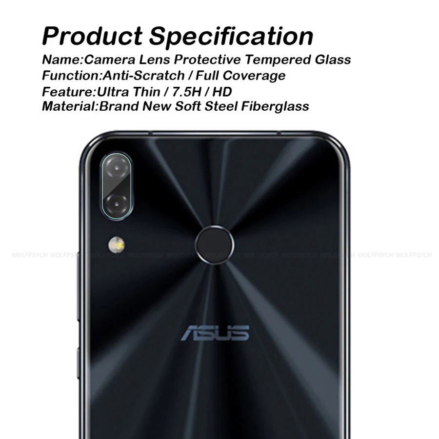 Объектив камеры из закаленного стекла для Asus Zenfone 5z ZS620KL 5 ZE620KL Max Pro ZB601KL ZB631KL 6 ZS630KL