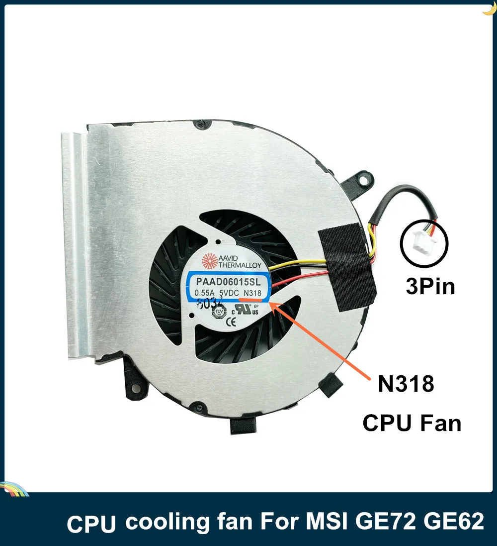 Оригинальный кулер LSC для процессора MSI GE72 GE62 PE60 PE70 GL62 GL72 сменный вентилятор