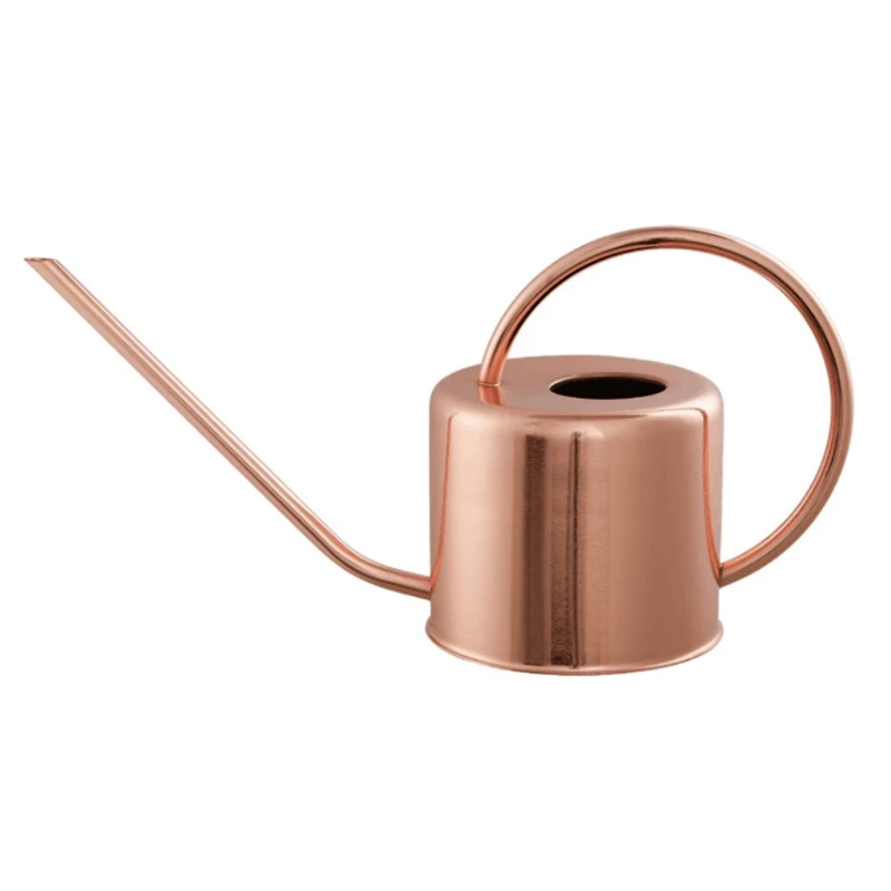 

Vintage Copper Colored Watering Can Stainless Steel Pot Kettle with Long Spout Nozzle for Indoor Outdoor Plants Flowers