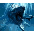 Живопись по номерам, Картина на холсте с изображением гор, ручная роспись, Подарочные Картины сделай сам по номерам, наборы для пейзажа с акулой, домашний декор