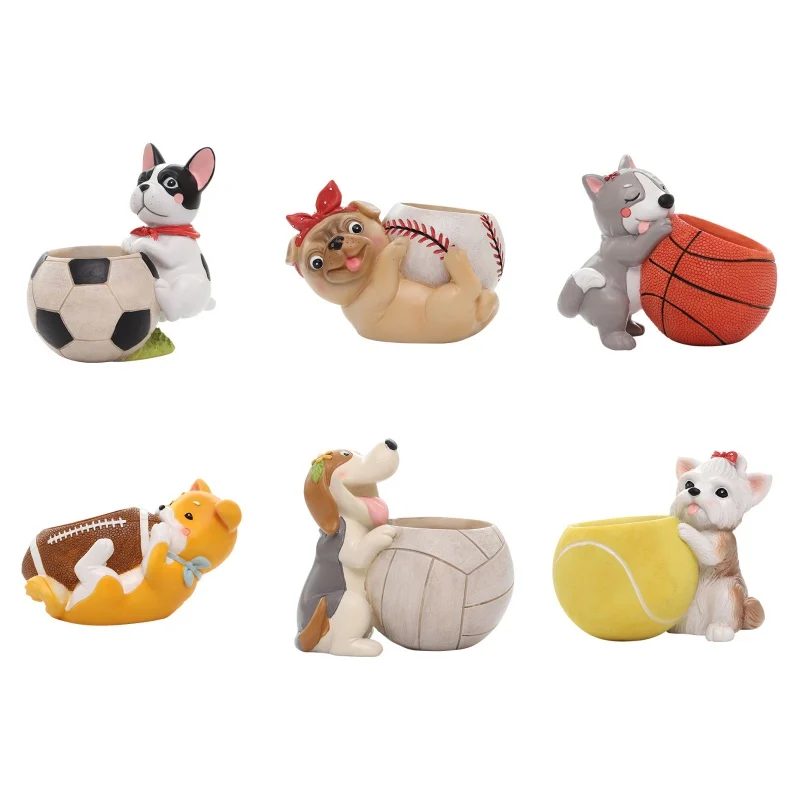 

Garden Accessories Cartoon Animal Fleshy Flower Pot Cute Dog Plant Container Desktop Micro-Landscape Decoration Dropship New