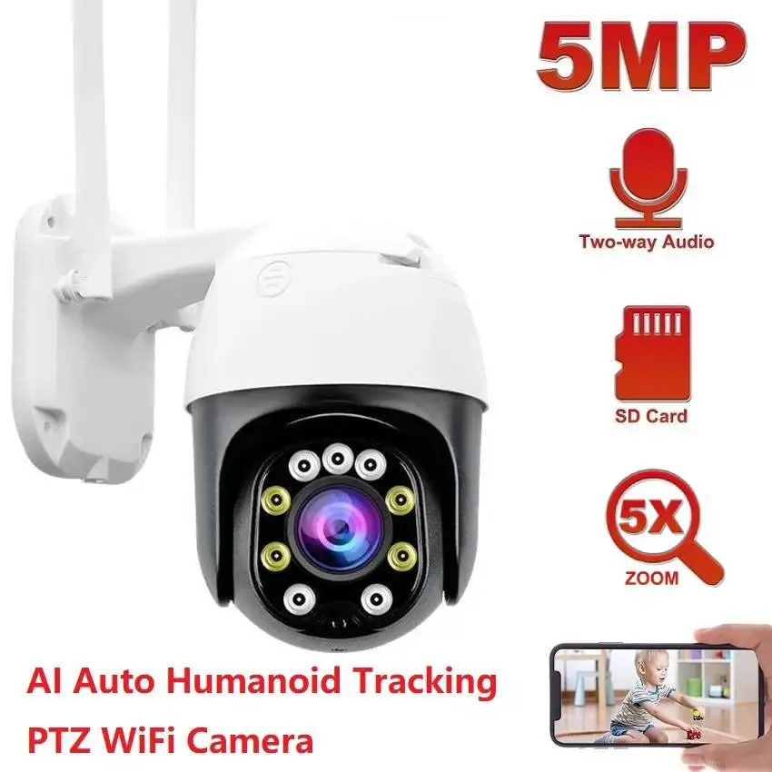 

Камера видеонаблюдения Camhi PTZ, Wi-Fi, 1080P, 5 Мп