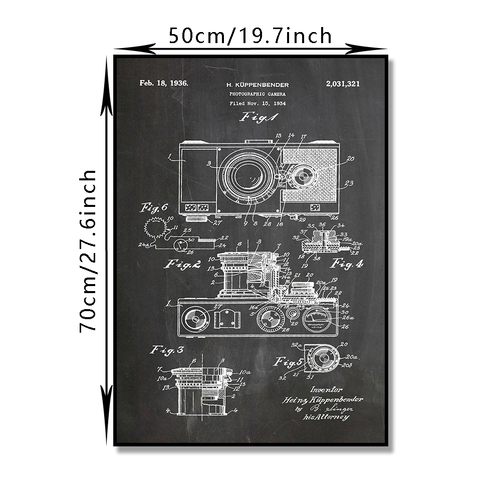 Винтажная фотокамера с изображением глобуса декоративная роспись Ретро плакат