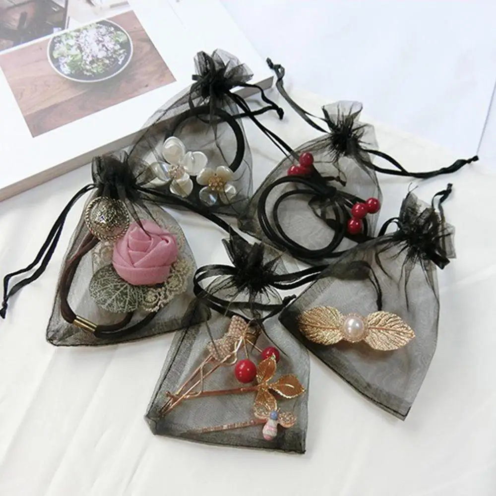 Модная подарочная упаковка из органзы 10 шт. для ювелирных изделий на свадьбу