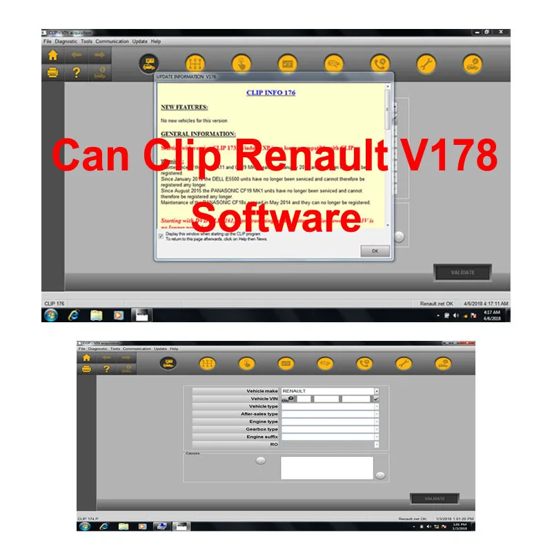 2021 новейший инструмент для диагностики Can Clip Renault V178 CD DVD автомобилей