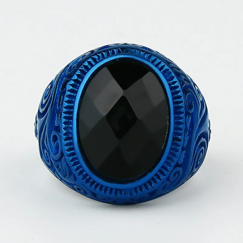 Valily Jewelry женские кольца синего цвета с украшением в виде кристаллов из Властелина Колец Винтаж Nobel дворец кольца для Для мужчин Нержавеющая сталь обручальные кольца золото