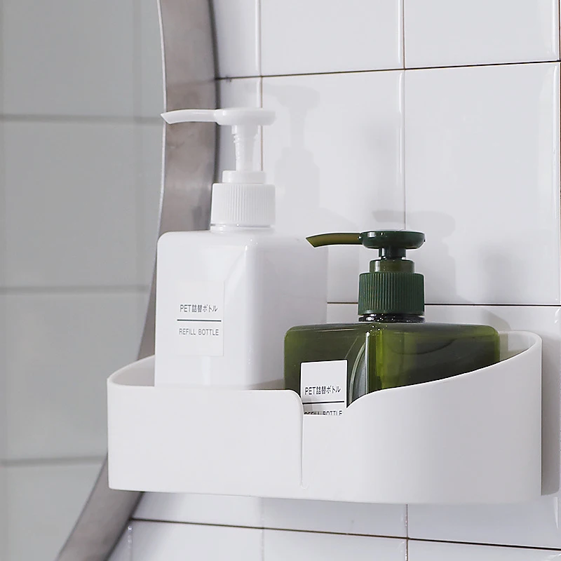 Настенная подвесная полка DSR3 для ванной Белый Органайзер без гвоздей держатель