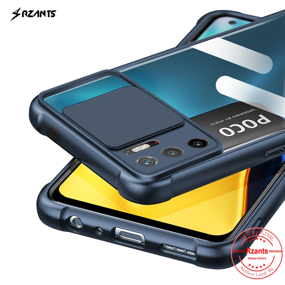 

Rzants For Xiaomi POCO M3 PRO Redmi Note 10 5G Case [Lens Protection] Air Bag Conor Slim Thin Clear Cover Casing
