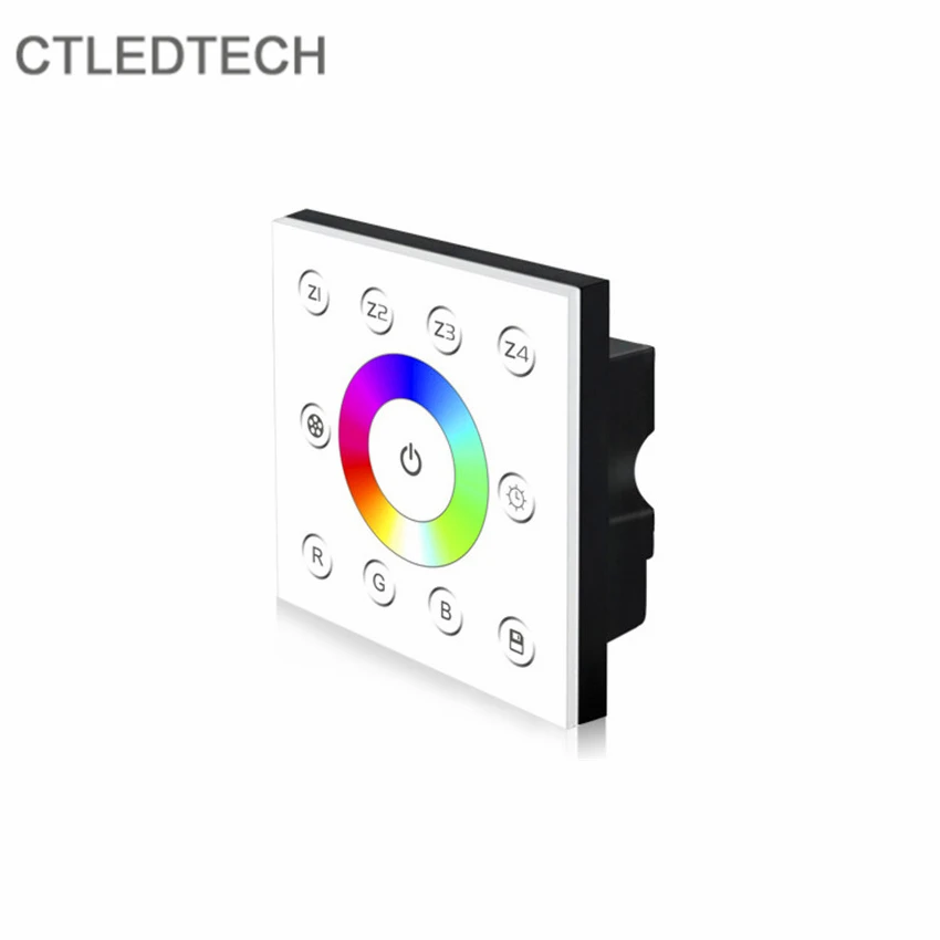 Цветной диммер 86 типа P7 DMX512 RGB сенсорная панель управления 4 зонами для