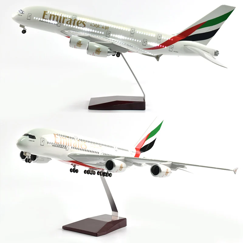 Модель самолета Airbus 380 JASON TUTU 46 см из полимерной смолы в масштабе 1/160 - купить по