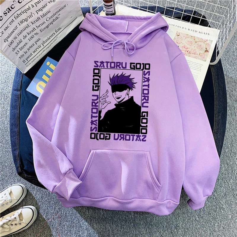 

Japan Anime Jujutsu Kaisen Comics Gojou Satoru Oversized Hoodies Harajuku Clothing Winter Casual Unisex Hoody Cartoon Streetwear
