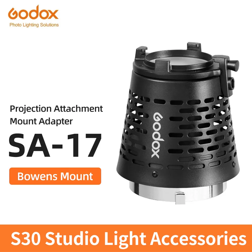 Адаптер для объектива Godox SA 17 Snoot проектор Bowens Mount S30 VL150 P VL200 VL300 светодиодный