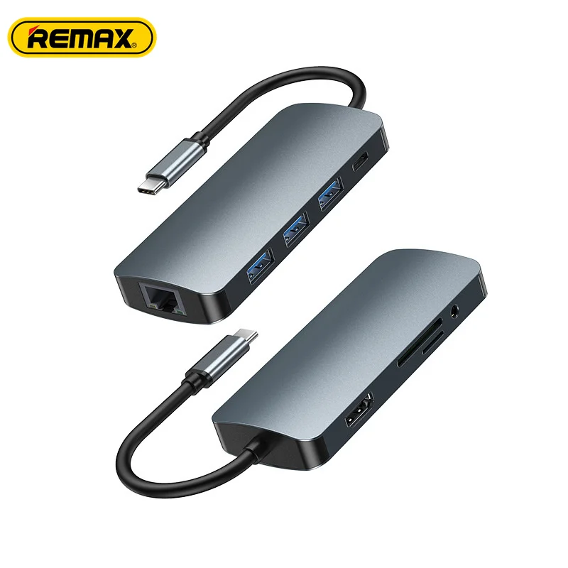 REMAX Type C Hub To HDMI-compatible HUB Converter Docking Station 5-in-1 9-in-1 Splitter |
