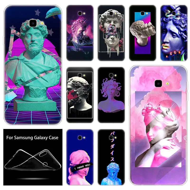 Мягкий чехол в винтажном стиле с изображением статуи Давида для Samsung Galaxy J8 J6 J4 J2 Pro