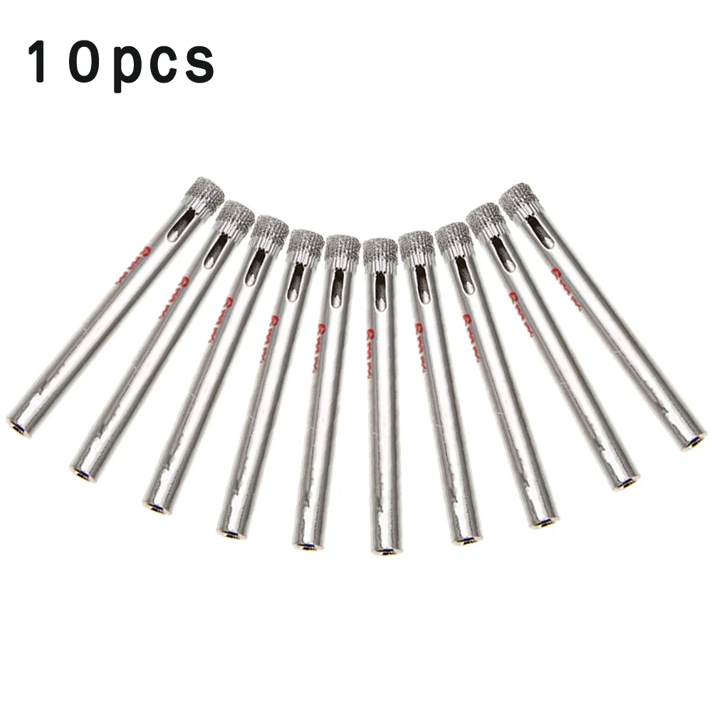 

10pcs 6mm Glass Marble Tile Rock Diamond Drill Drills Bit Set Hole Saw Tile Glass Marble Rock Drilling