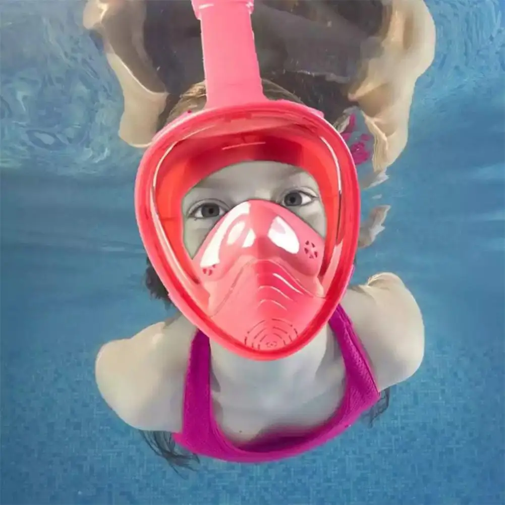 

Детская маска для дайвинга на все лицо, маска для подводного плавания с защитой от запотевания, маска для подводного плавания на все лицо, сн...