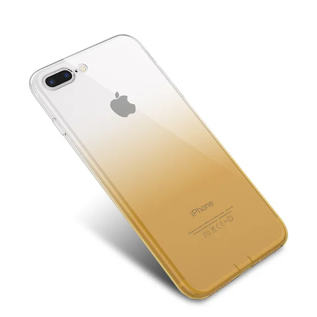Gradient Color Soft Silicone Clear Phone Cases for iPhone X 10 8 7 6 6s Plus 11 Pro XS Max XR Ultra Thin Slim Transparent Cover |
