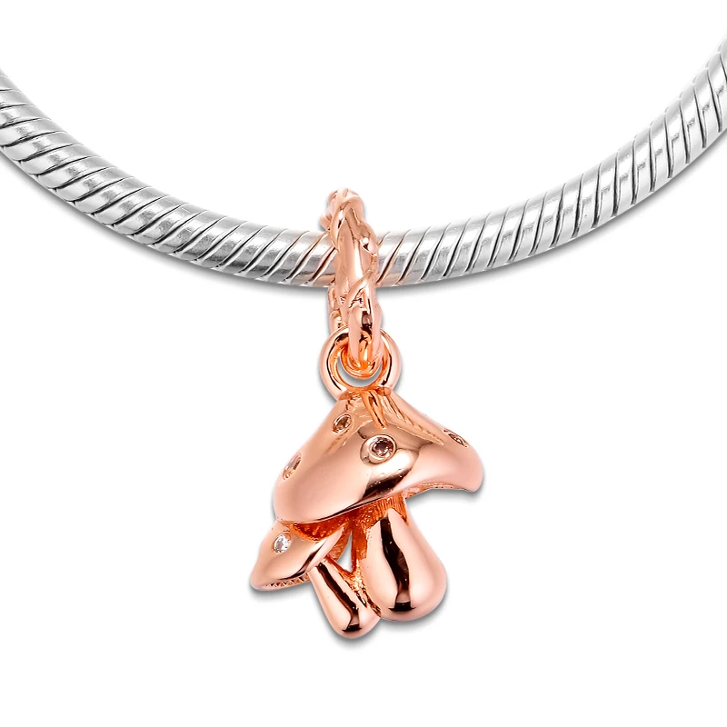 CKK Fit Pandora браслет сверкающий Гриб Бусины Для Подвески для изготовления украшений Стерлинговое Серебро 925 оригинальные бусины Шарм Kralen perle