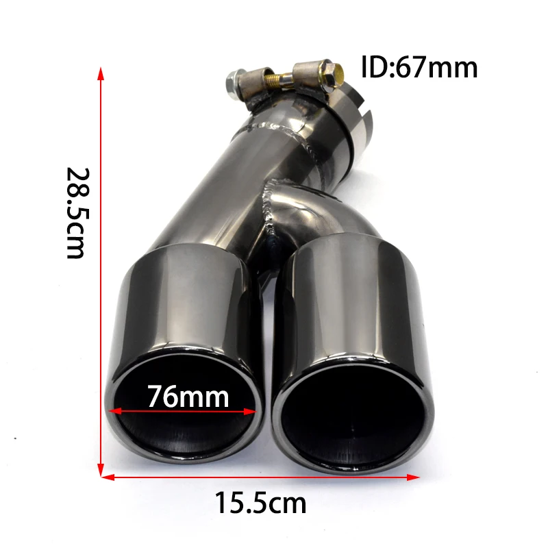 One pcs Stainless Steel Exhaust Titanium Black Double Out Muffler Tips Tailpipe For BMW 3 Series 320i 318i F30 2013-2016 | Автомобили и