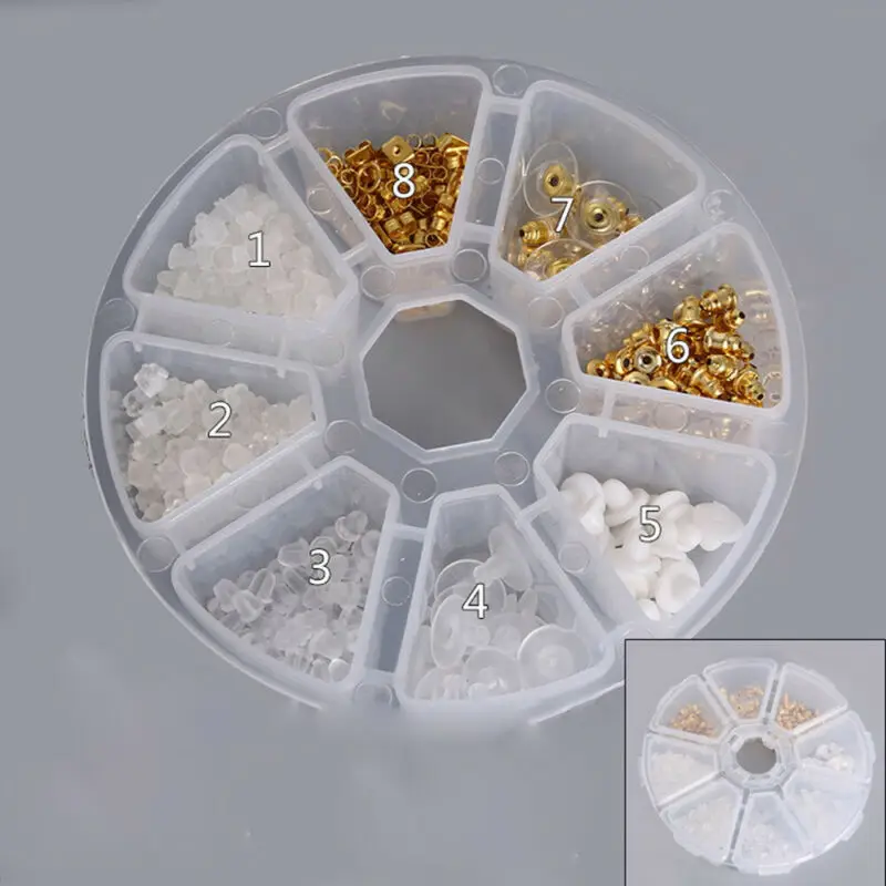 500 застежки для сережек серебристые и золотистые детали изготовления лидер