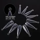 100 шт.кор. балетки для Неил арта украшения для кончиков ногтей Transparen естественные Ложные для Неил арта украшения для кончиков ногтей, полного покрытия, накладные ногти акриловый Фрезер для ногтей cо шлифовальными инструменты для ногтей