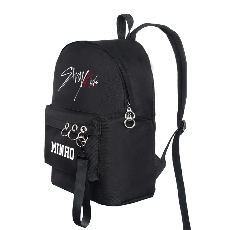 Stray Kids School Bag Combination Related Products Celebrity Style Should Aid Men And Women Backpack Leisure Bag Korean-style Sc
