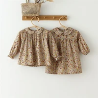 fashion baby girl dress kids clothes for girls long sleeves floral blouse dress for girls spring summer kids dress for 0 6y