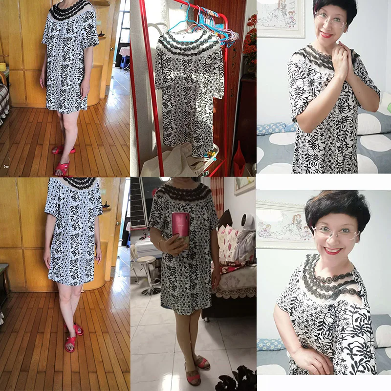 Женское винтажное мини платье с цветочным принтом круглым вырезом и рукавом