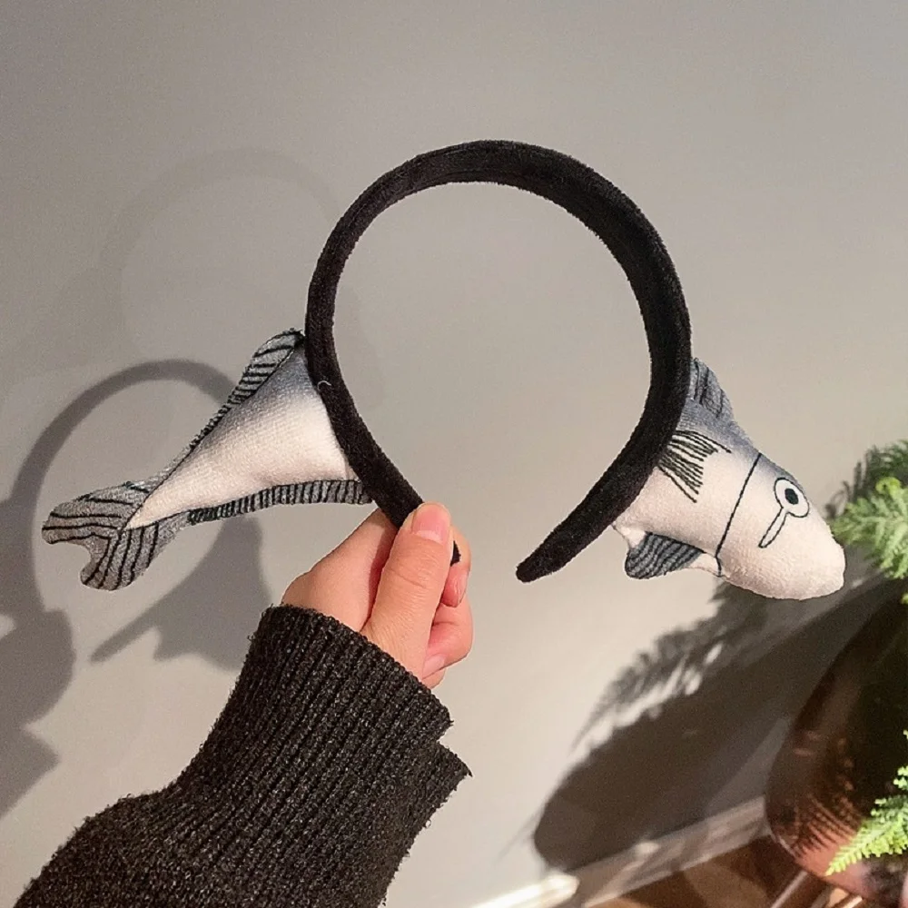 Модная забавная повязка на голову с морковкой соленая рыба для мытья лица тюрбан