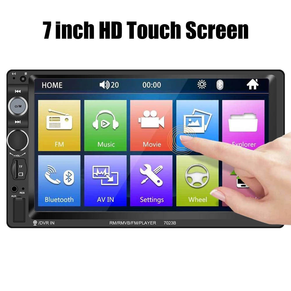 FM приемник Bluetooth Авто Аудио Универсальный 7 дюймов HD сенсорный экран Мультимедиа