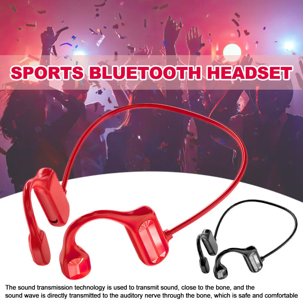 

Bone Conduction Wireless Bluetooth5.1 Headset Stereo Headphone Earphone Sport AU