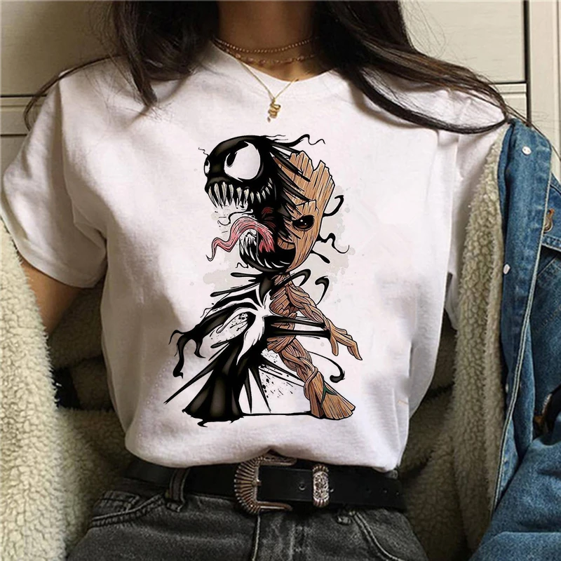 2020The новая футболка забавная Мода Vogue мультфильм аниме Харадзюку обрезанная
