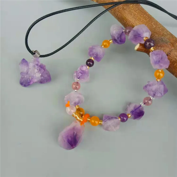 Женский браслет из натурального аметиста камня | Украшения и аксессуары