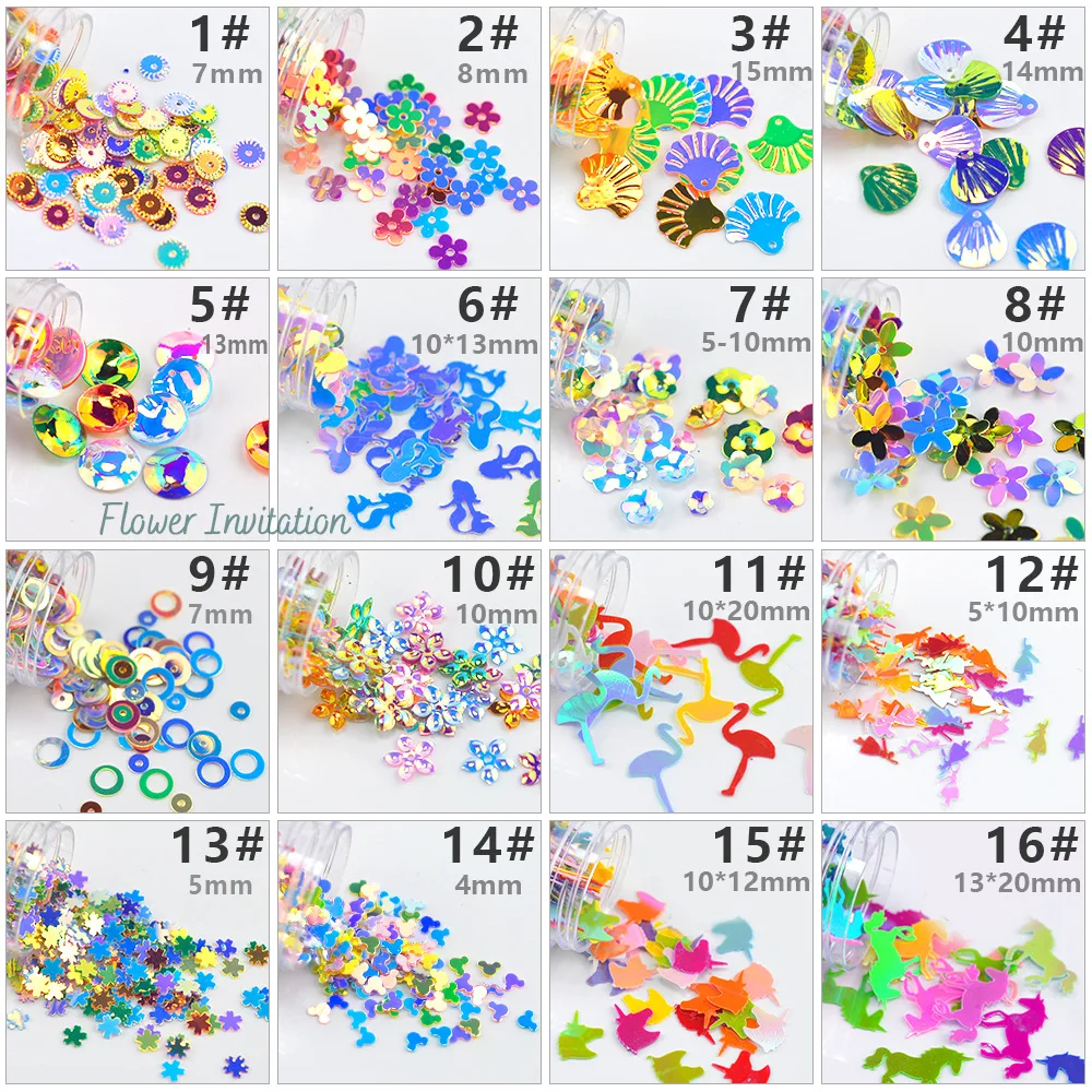 

1pots 16 Color Mix UV Epoxy Resin Mold Filling Sequins Nail art DIY Making Epoxy Resin Jewelry Supplies for jewelry Finding