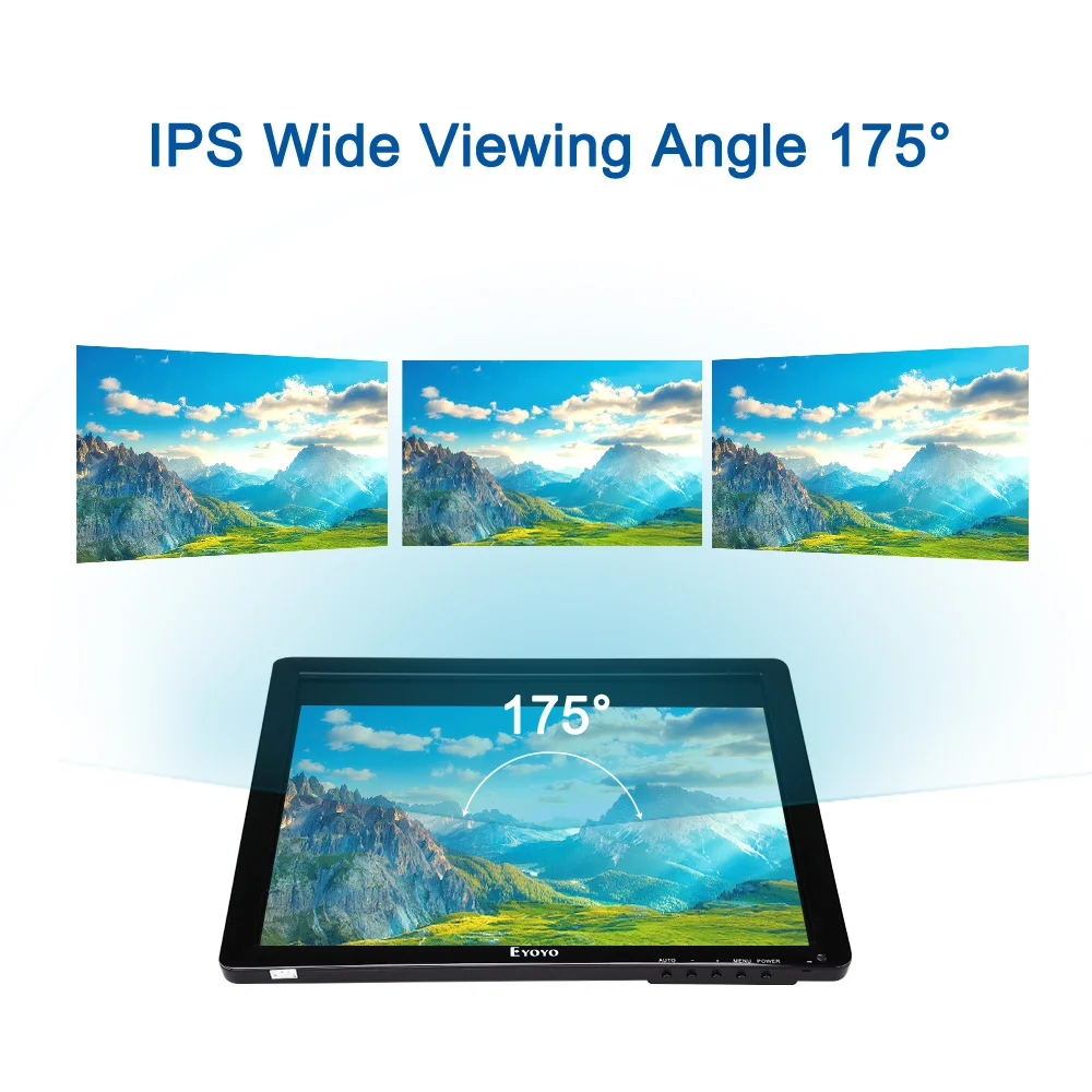17-дюймовый экран EYOYO 1280 × 1024 широкий угол обзора 150 ° TFT светодиодный несколько