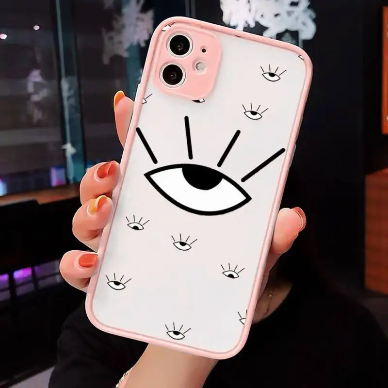 

Lucky Eye Blue Evil Eye Print Phone Cases matte transparent For iphone 7 8 11 12 plus mini x xs xr pro max cover