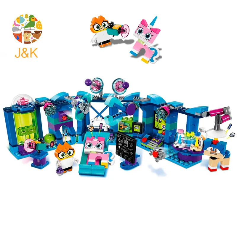 41454 359 шт мультипликационный красочный ТВ Unikitty кошка доктор лиса лаборатория