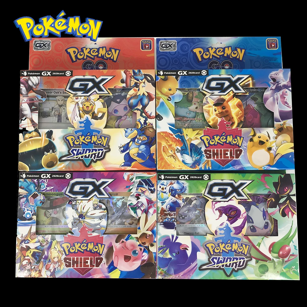 Карты Pokemon GO GX 3D флэш карта меч и щит солнце луна скорбанни канавок коллекционный