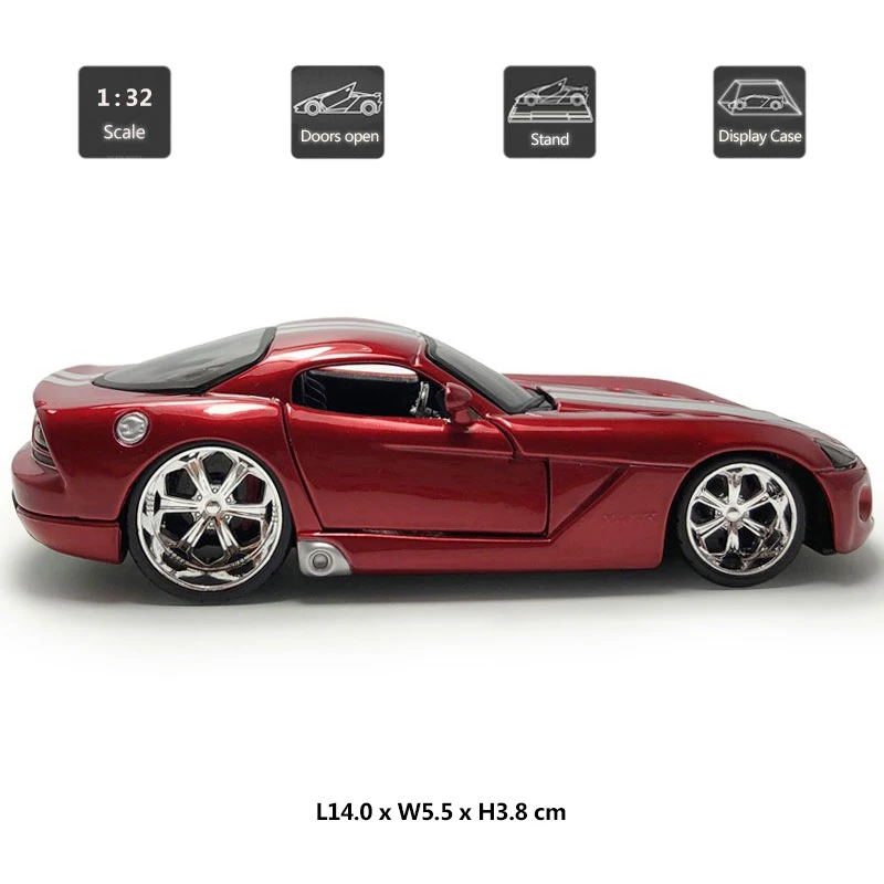 HOMMAT масштаб 1/32 Dodge Viper SRT 10 модель спортивного автомобиля сплав металла 1:32 литые