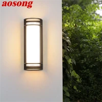 aosong wall sconces light outdoor classical led lamp waterproof ip65 home decorative for porch stairs