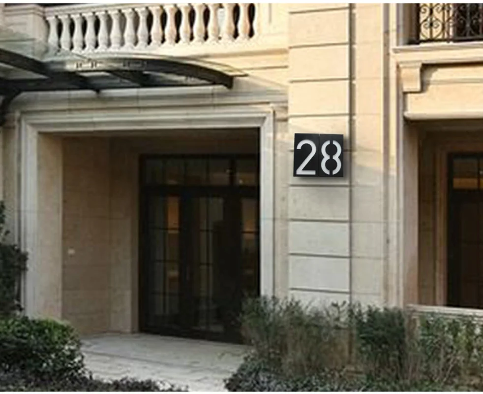 Светодиодный светильник на солнечной энергии с цифрами адресная табличка для