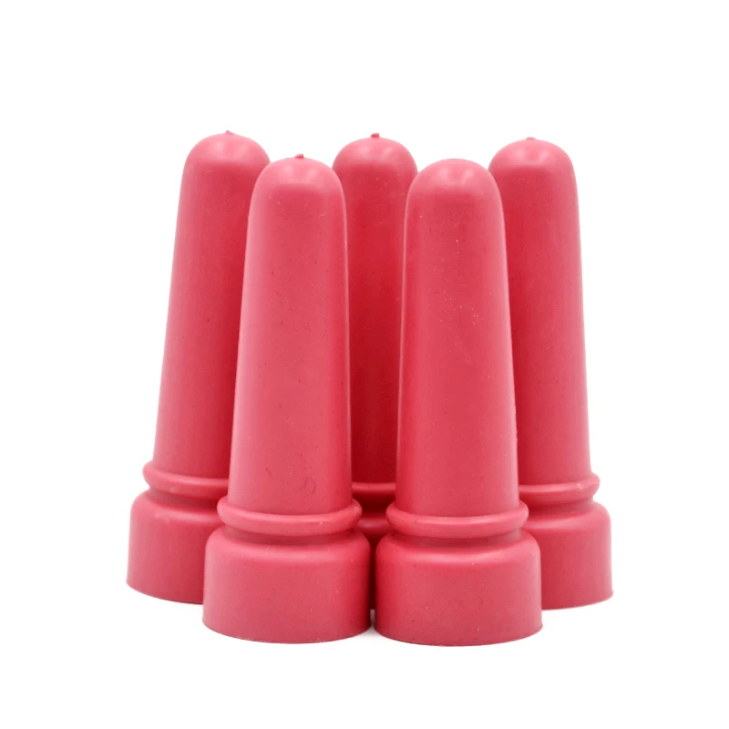 

5 Pcs Lamb Sheep Cattle Cow Milk Bucket Red Nipple Teat Replacement Nipple Farm Animals Feeder Soft Rubber