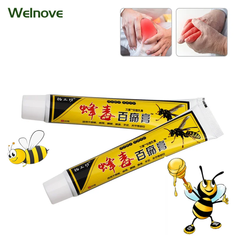 

1Pcs Bee Venom Pain Relief Ointment Lumbar Spine Rheumatoid Neck Shoulder Cervical Body Sprain Orthopedic Arthritis Cream 20g
