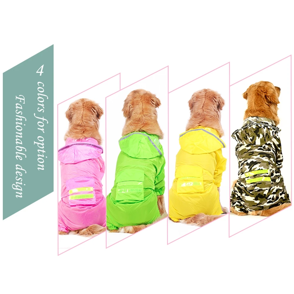 Дождевик для собак комбинезон дождевик больших плащ домашних животных лабрадор