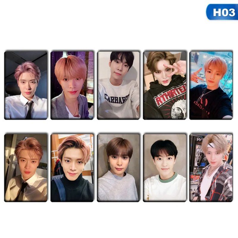 10 шт./компл. k-pop NCT 127 мини-альбом карты с кристаллами наклейки автограф фотокарты бумажные карты