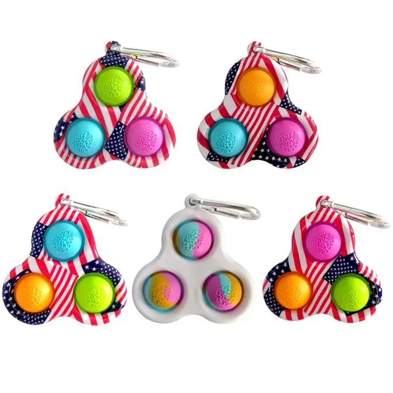 

Simple Dimple dimmer Fidget Toy Popper Handheld Mini Soft Silicone Stress Relief Hand Sensory Fidget Toys KeyChain for KidsAdult