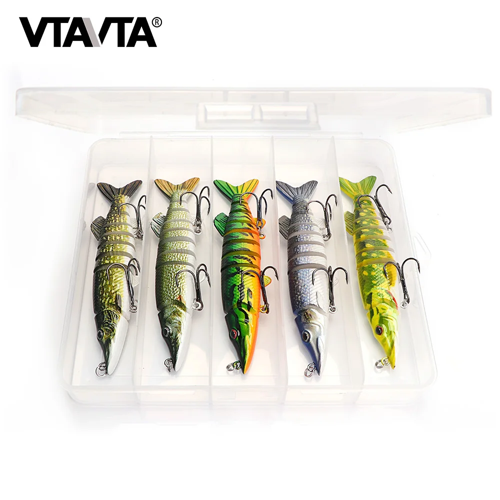 

3/5pcs Artificial Pike Wobblers Fishing Lures Set 12.5cm 20g Multi Jointed Hard Bait Crankbait Swimbait Fishing Tackle